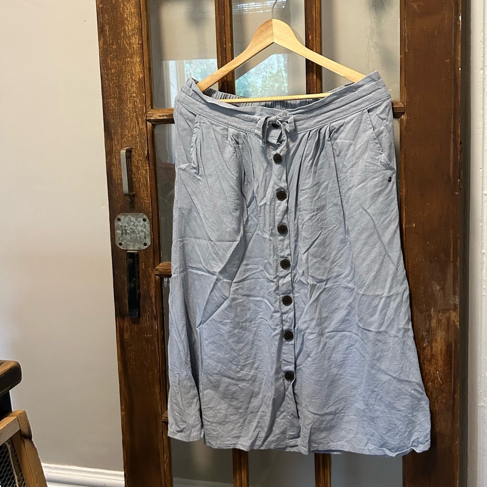 Chambray Skirt - midi length